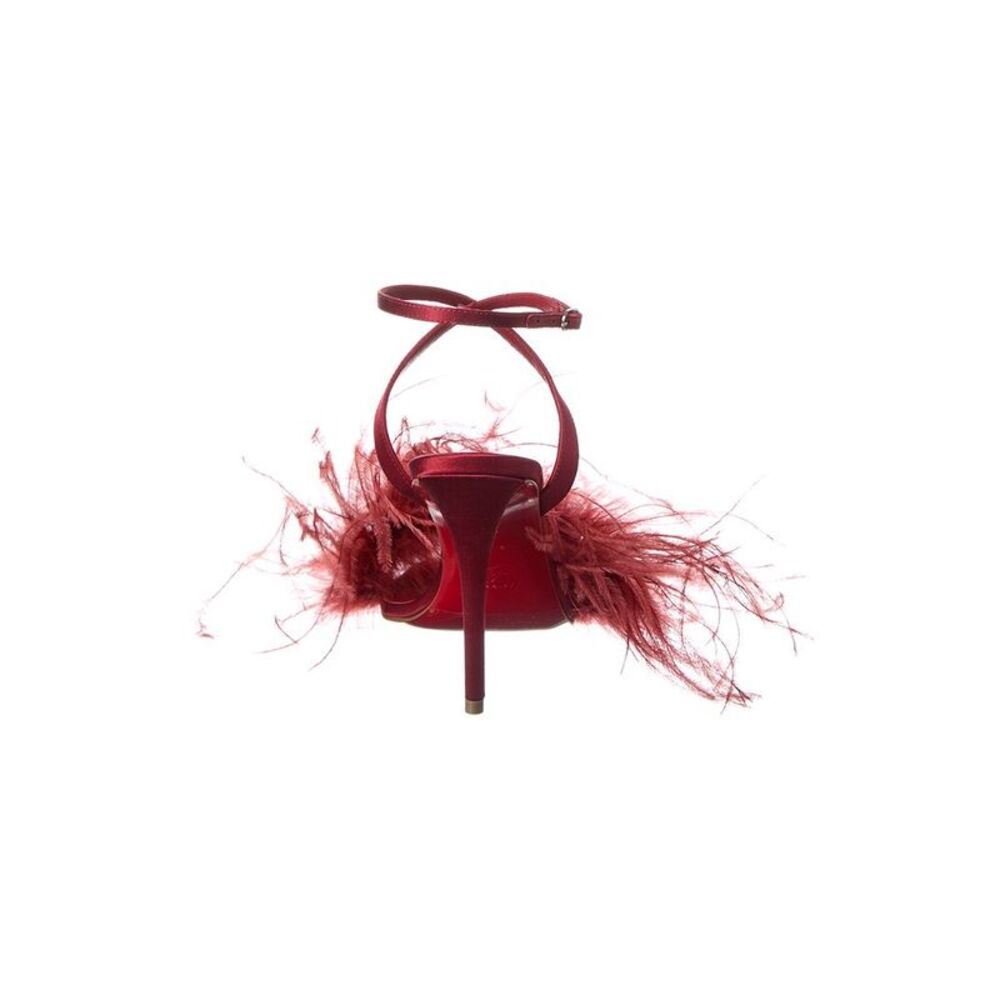 Christian Louboutin Miss Z Poupi Satin Sandal, Red - Picture 3 of 5